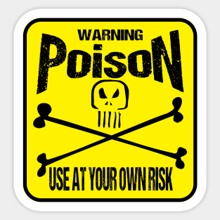 Warning Poison Sign Sticker